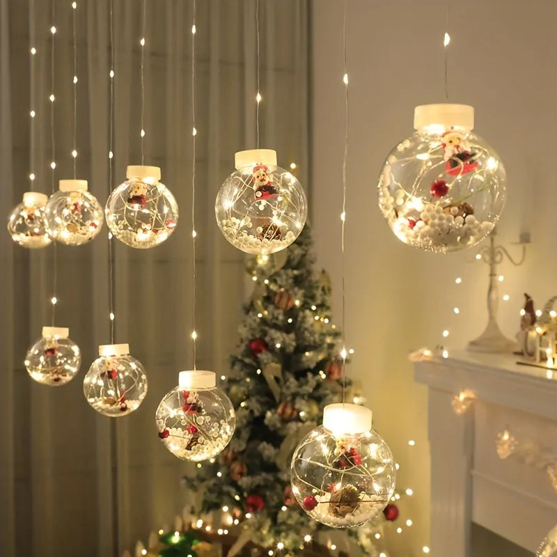 LED Wish Ball & Snowman Hanging Light