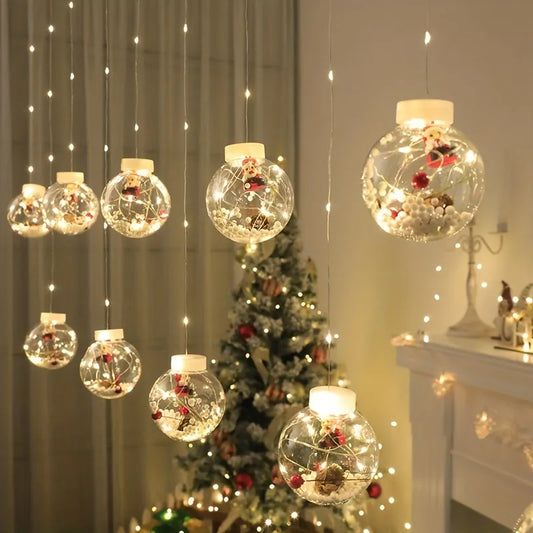 LED Wish Ball & Snowman Hanging Light